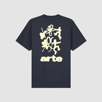 Arte Arte Blurry Back Print T-shirt Navy
