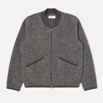 Universal Works Universal Works Zip Fleece Bomber Grey Marl
