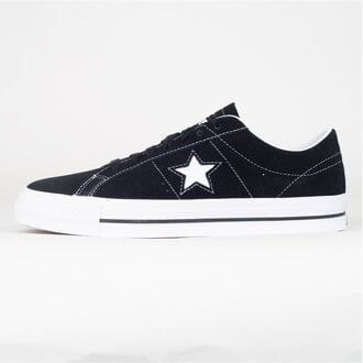 Converse Cons One Star Pro Suede Black White