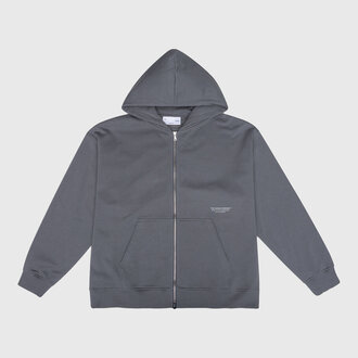 The Savage Report The Savage Report Zip Up Hoodie Iron Gate
