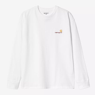 Carhartt WIP Carhartt WIP L/S American Script T-Shirt White