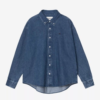 Carhartt WIP Carhartt WIP L/S Lucas Shirt Blue Stone