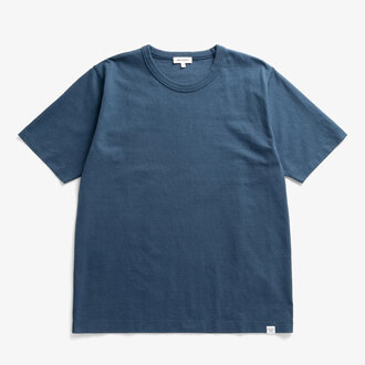 Norse Projects Norse Projects Elmelunde Soft Compact Cotton T-Shirt Dark Blue