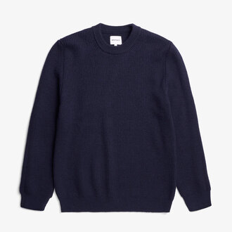 Norse Projects Norse Projects Henning Cotton Wool Rib Sweater Dark Navy