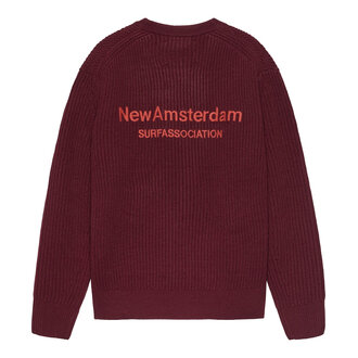 New Amsterdam Surf Association New Amsterdam Surf Association Knitted Crewneck Burgundy