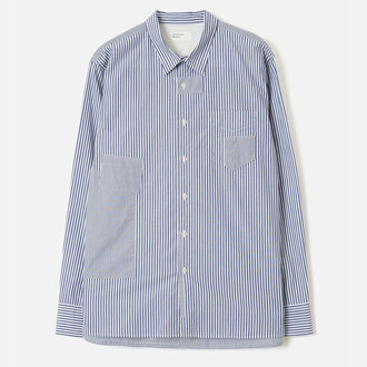 Universal Works Universal Works Queens Cotton Patched Shirt Navy