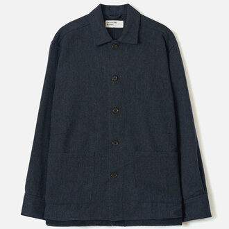 Universal Works Universal Works Airline Flanel Travail Overshirt Navy
