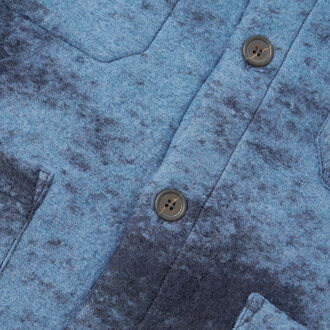 Universal Works Universal Works Cloud Camo Knit Cardigan Blue