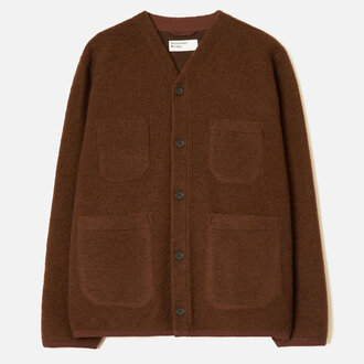 Universal Works Universal Works Wool Fleece Cardigan Cacao