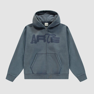 Arte Arte Stencil Sunfade Zip Hoodie Navy