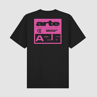 Arte Arte Pink Serial T-Shirt Black