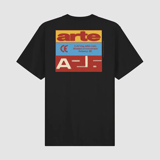 Arte Arte Tricolor Serial T-Shirt Black