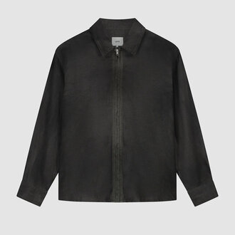 Arte Arte Dusty Linen Zip Shirt Black