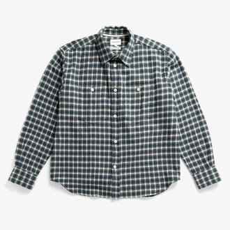 Norse Projects Norse Projects Falster Heavy Check Shirt North Sea
