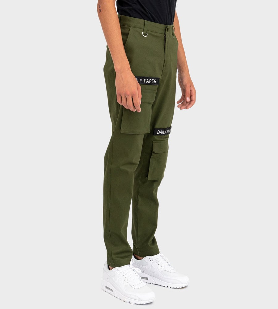 daily paper cargo pants olive green