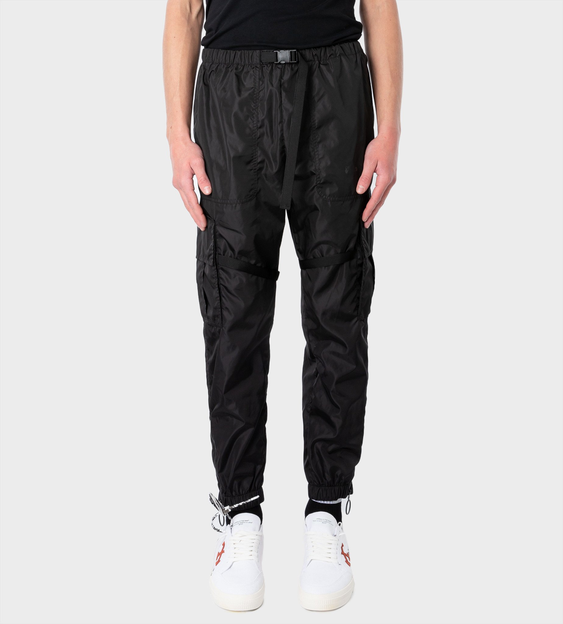 parachute cargo pants off white