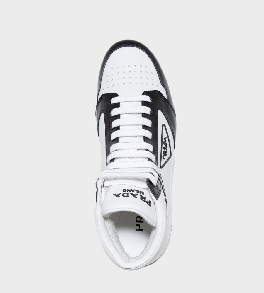 prada triangle logo sneakers