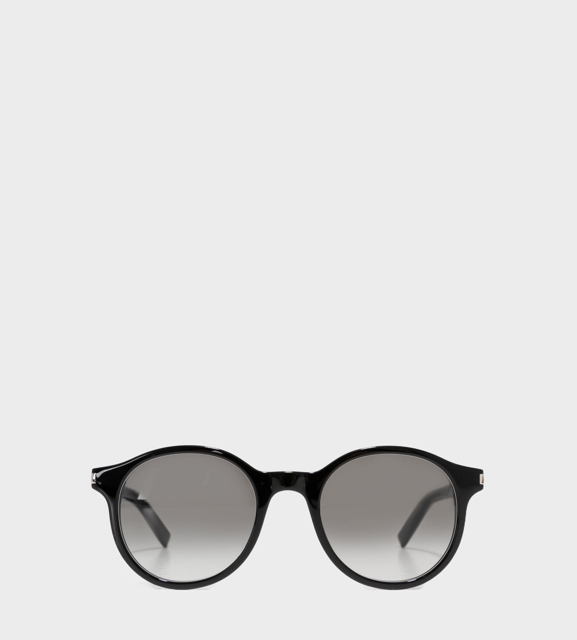 SAINT LAURENT Round Acetate Frame Sunglasses Black
