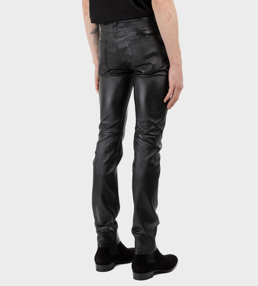 saint laurent leather skinny pants