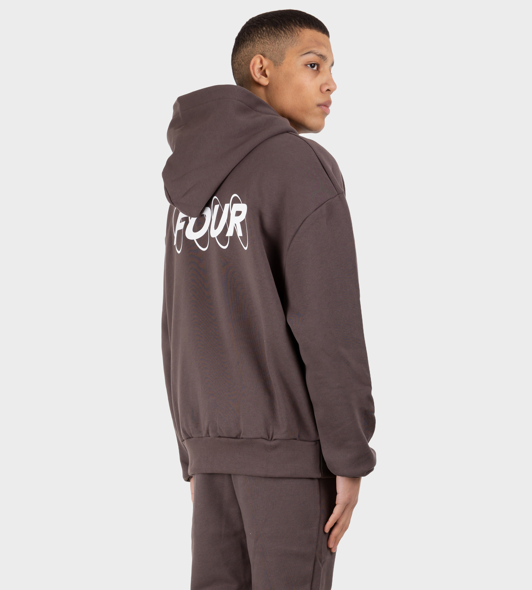 FOUR Circles Logo Hoodie Dark Grey - Onlinekleding