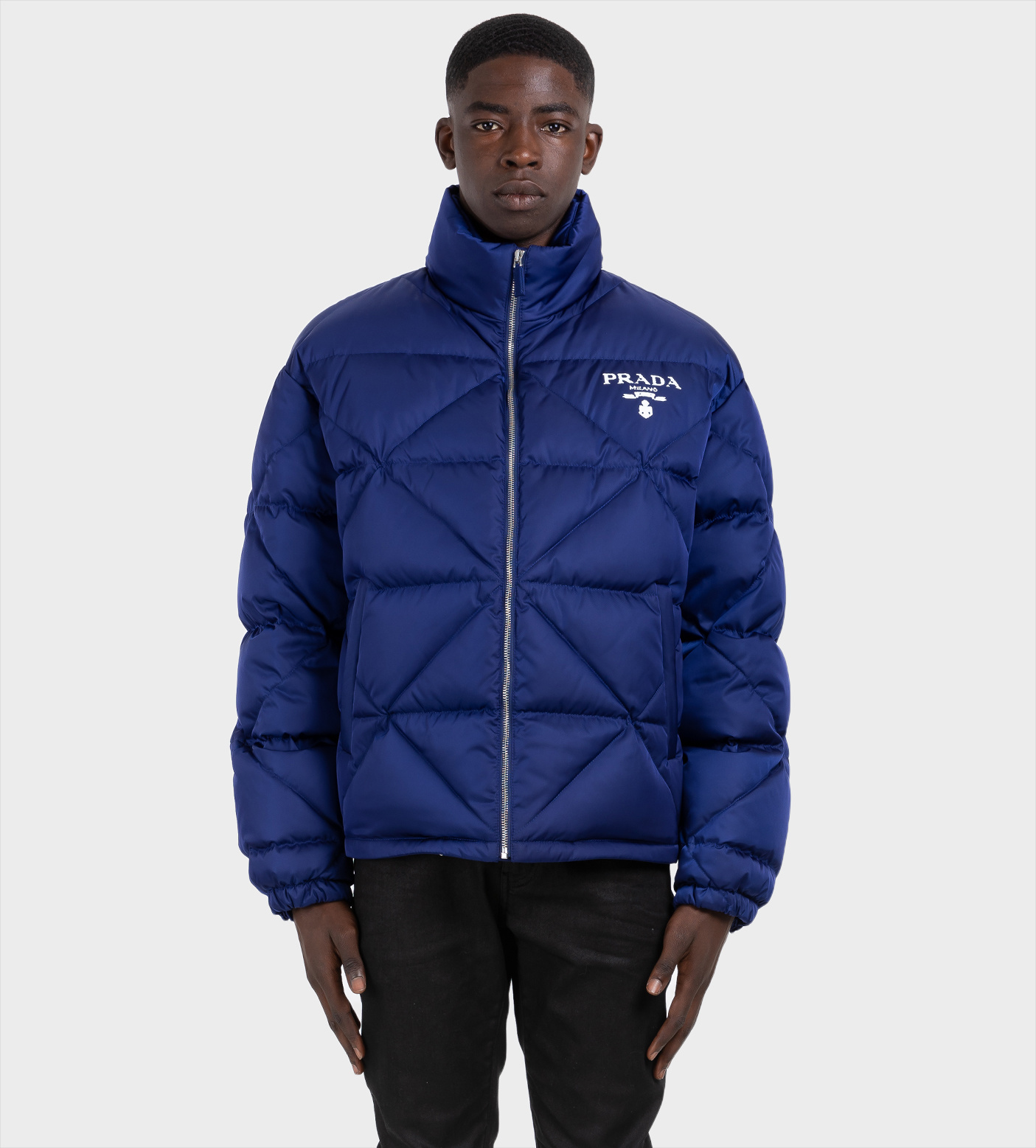 PRADA Re-Nylon Padded Jacket Blue 
