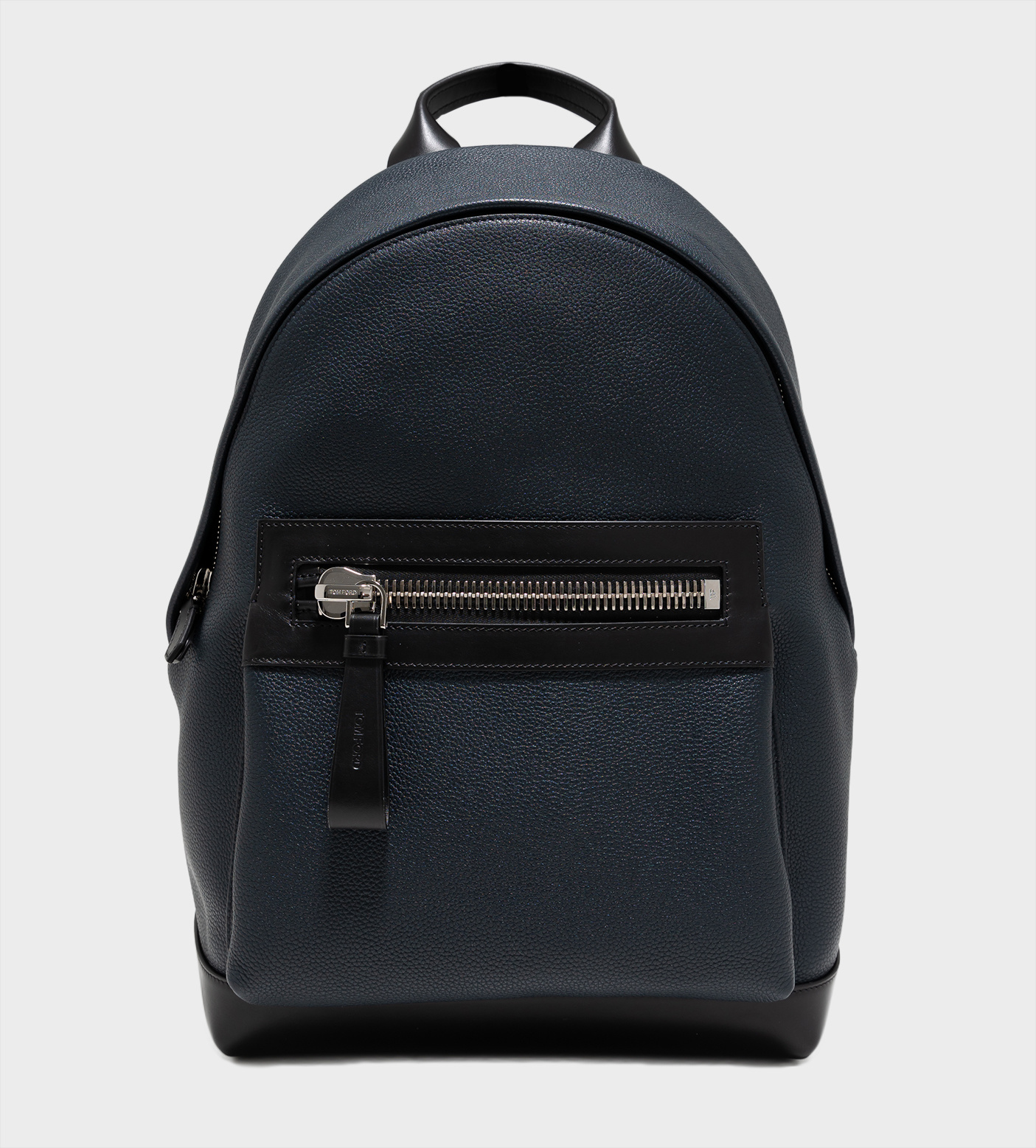 TOM FORD Zip Pocket Leather Backpack Midnight Blue