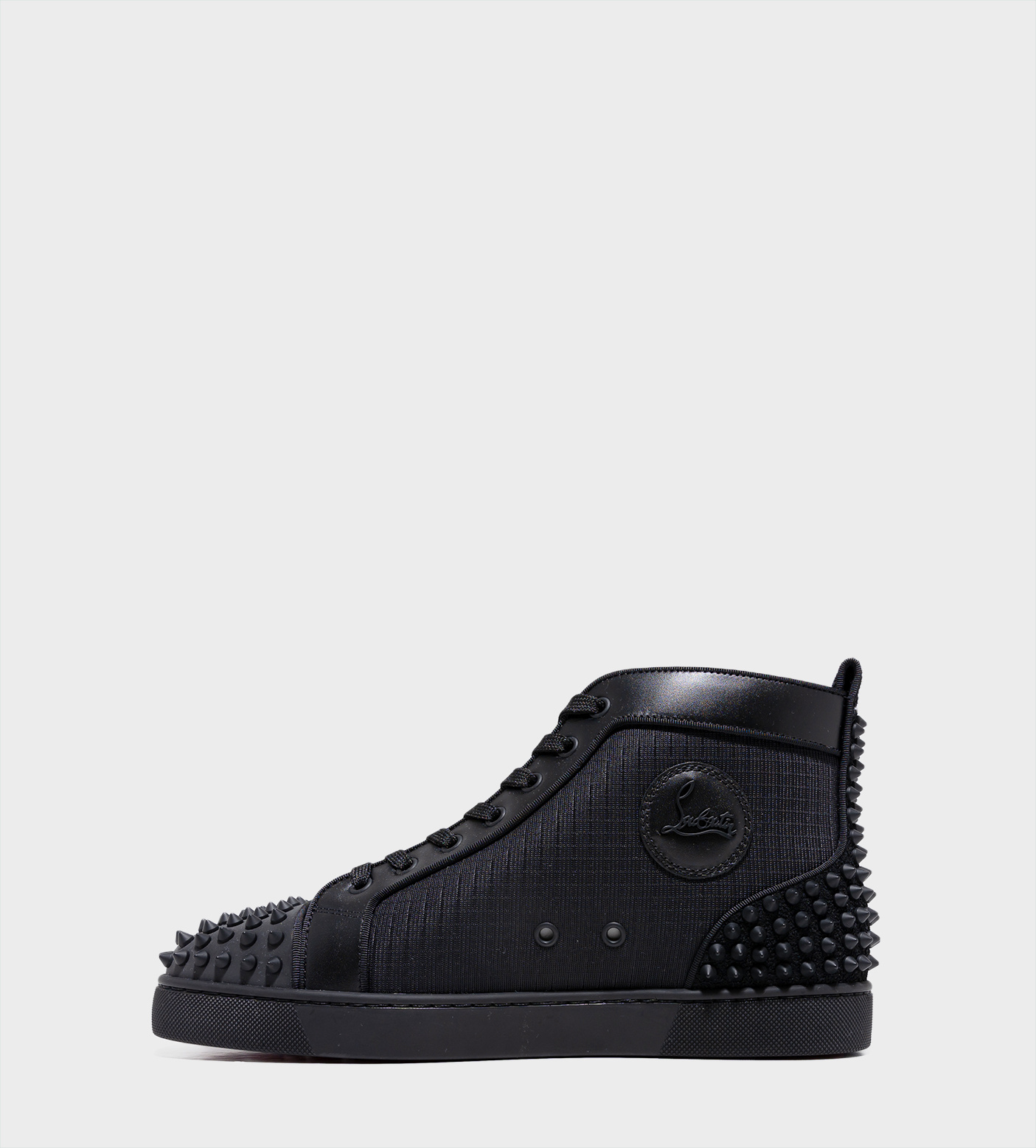 CHRISTIAN LOUBOUTIN Lou Spikes Matte Black - Onlinekleding