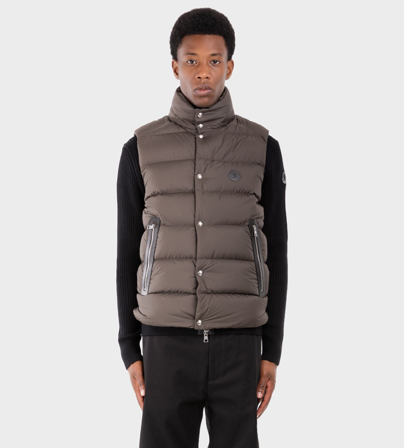 moncler gilet khaki