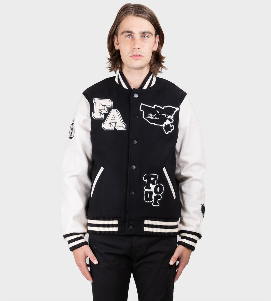 FOUR Varsity Jacket Black 210000073506 FOUR Amsterdam FOUR Amsterdam
