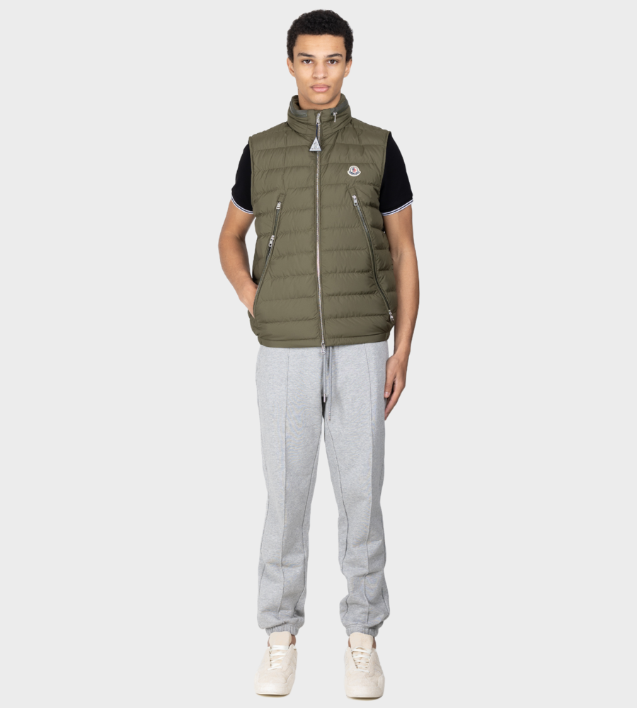 Logo Zip Up Vest Grey – FOUR Amsterdam