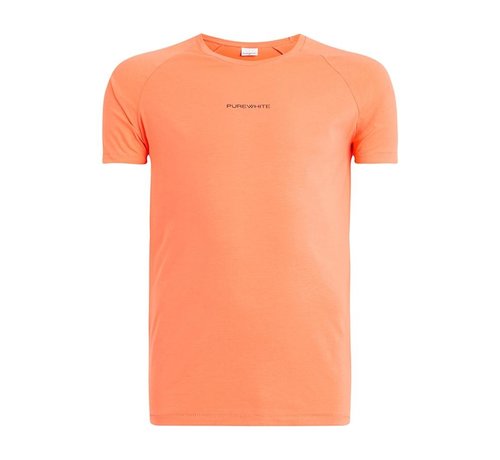 Pure White Shirt Coral With Logo