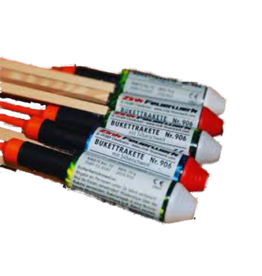 Zink Feuerwerk Zink 906 Premium Rakete Rote und Weiße Blinker mit Silberschweif