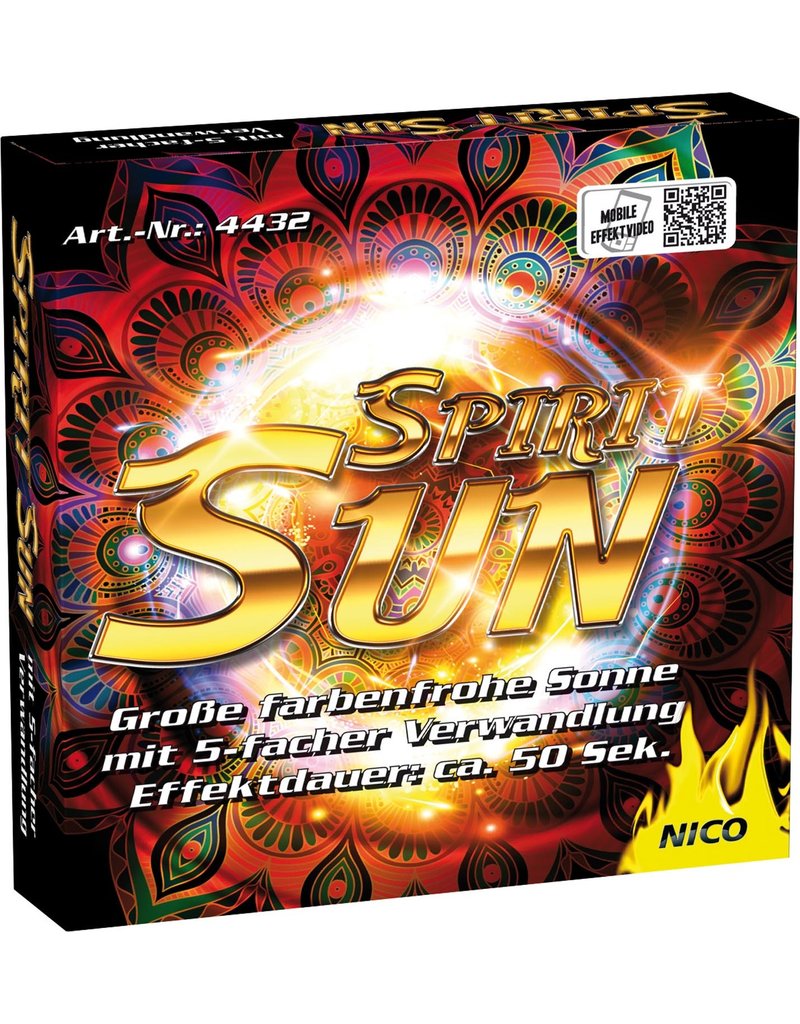 Nico Europe Spirit Sun, Effekt-Sonne von Nico Feuerwerk