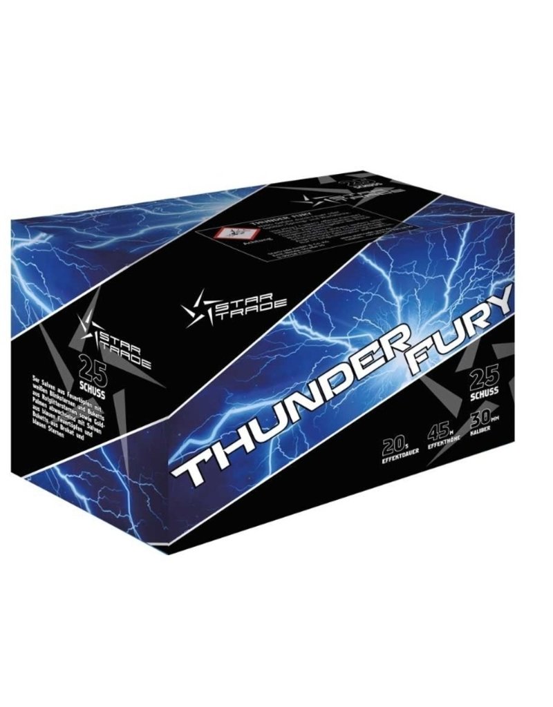 Startrade Pyrotechnik Thunder Fury 25-Schuss Fächer-Batterie