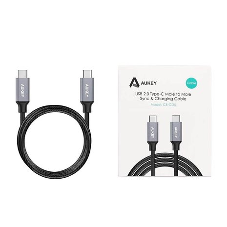 Aukey Aukey CB-CD5 USB-C Kabel 1 Meter Aukey Aukey CB-CD5 USB-C Kabel 1 Meter