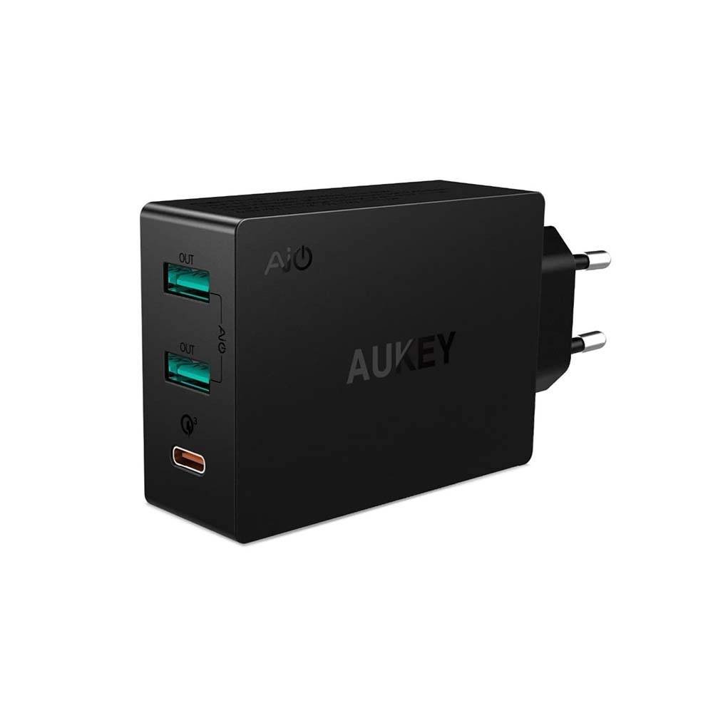 Aukey Aukey PA-Y4 3-poort USB-C Lader Aukey Aukey PA-Y4 3-poort USB-C Lader
