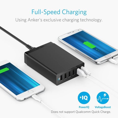 Anker Anker PowerPort 6-Poort USB Multi Lader Anker Anker PowerPort 6-Poort USB Multi Lader