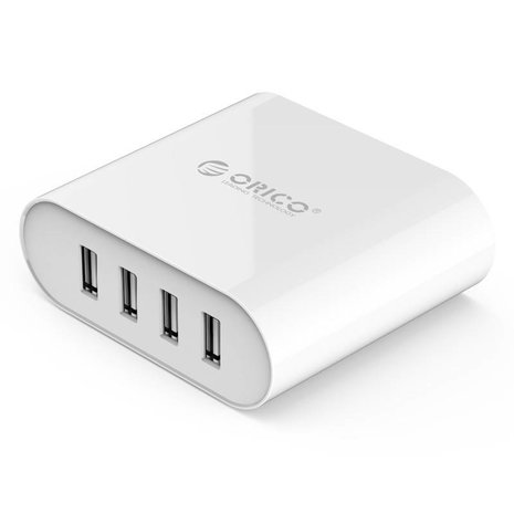 Movadi Movadi CB-4U 4-poort USB Multi Lader Wit