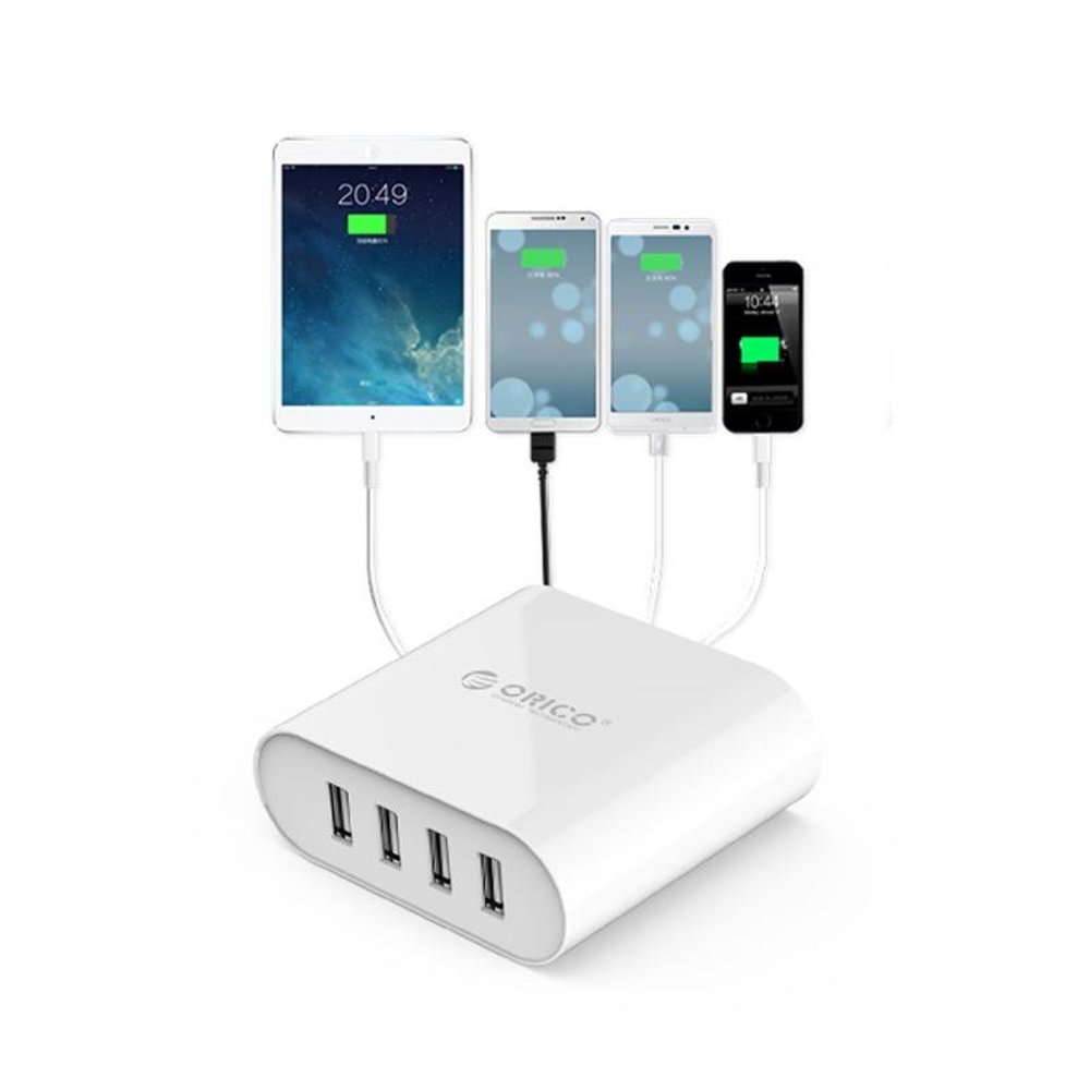 Movadi Movadi CB-4U 4-poort USB Multi Lader Wit