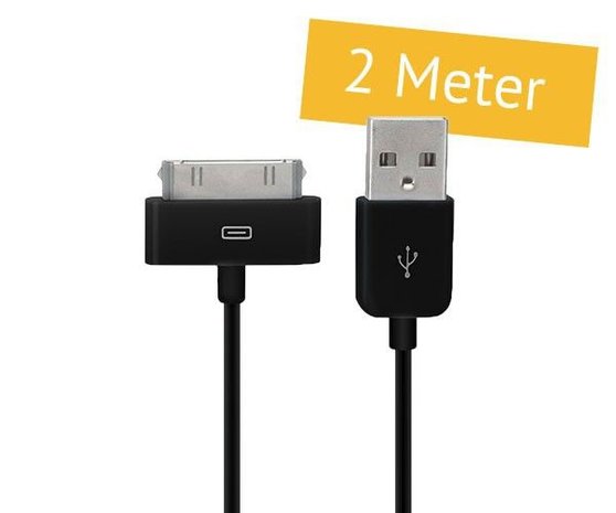 30-pin Dock USB kabel 2 Meter Zwart 30-pin Dock USB kabel 2 Meter Zwart