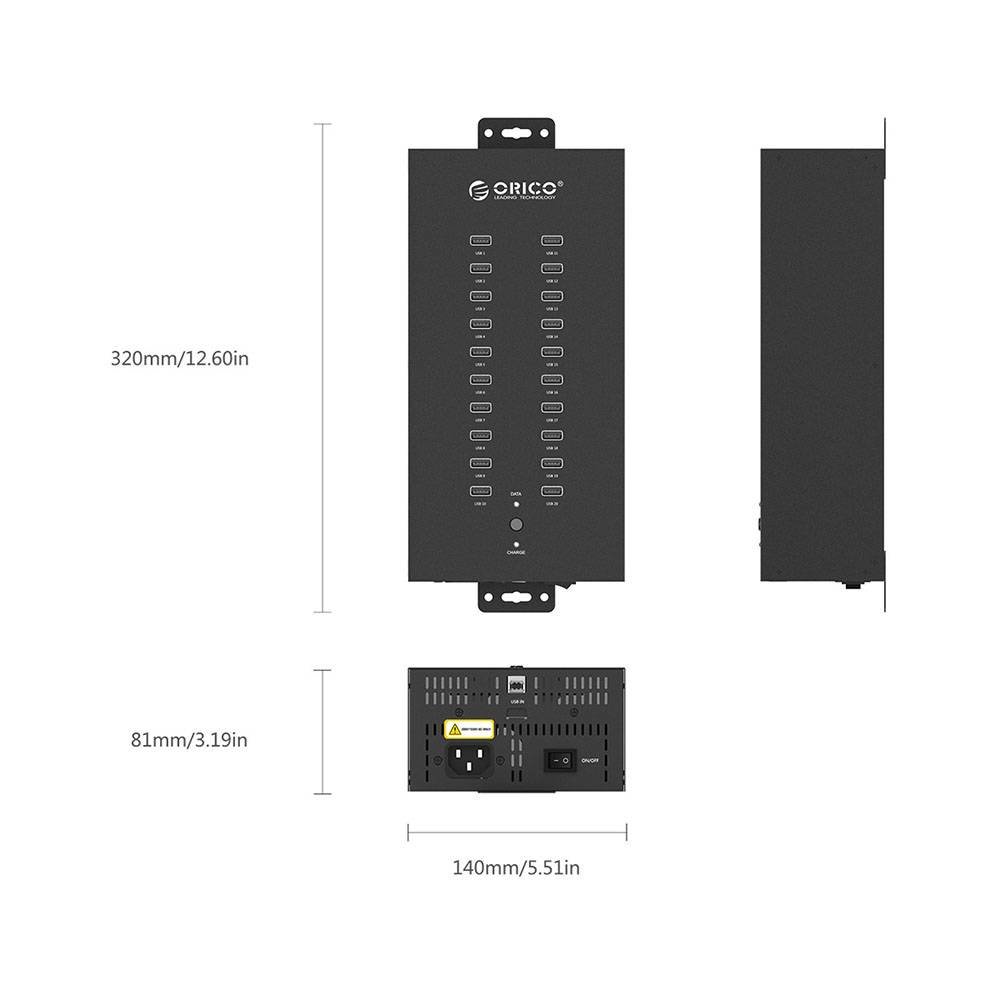 Orico Orico IH20P 20-poort lader Orico Orico IH20P 20-poort lader