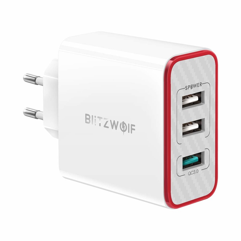 hanger grootmoeder Absorberen BlitzWolf BW-PL2 3-poort USB Multi Lader Quick Charge - Wit - Externe  Batterij