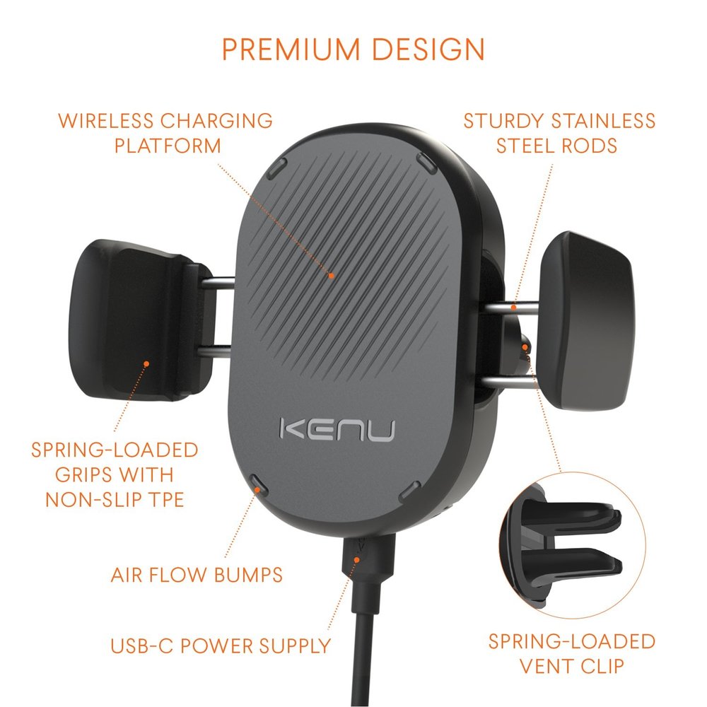 Kenu Kenu Airframe Wireless Qi Autohouder Kenu Kenu Airframe Wireless Qi Autohouder