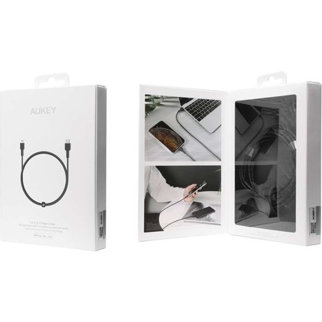 Aukey Aukey USB-C PD Lightning kabel 2 meter -  CB-CL2 Aukey Aukey USB-C PD Lightning kabel 2 meter -  CB-CL2