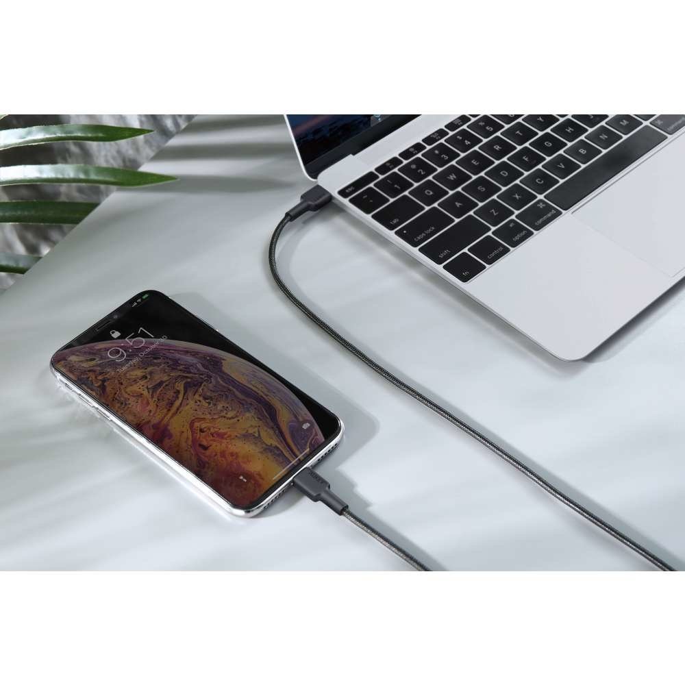 Aukey Aukey USB-C PD Lightning kabel 2 meter -  CB-CL2 Aukey Aukey USB-C PD Lightning kabel 2 meter -  CB-CL2