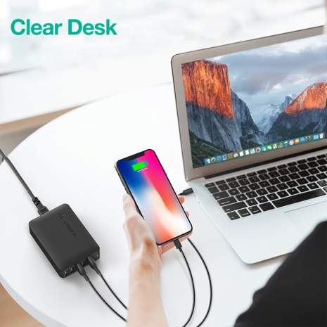 RAVPower RAVPower PD 60W 5-Port lader - RP-PC059 RAVPower RAVPower PD 60W 5-Port lader - RP-PC059