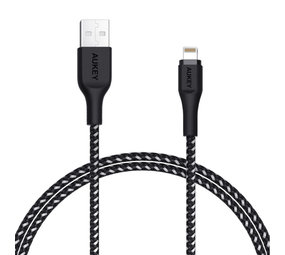 Aukey Aukey USB-A naar Lightning Kabel - 1,2 meter - Zwart Aukey Aukey USB-A naar Lightning Kabel - 1,2 meter - Zwart