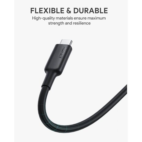 Aukey Aukey CB-CD23 USB-C Kabel 1 Meter 100W Aukey Aukey CB-CD23 USB-C Kabel 1 Meter 100W