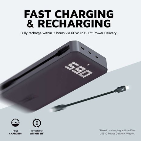 Xtorm Xtorm 60W XB4 Series Powerbank Titan PD 24.000mAh Xtorm Xtorm 60W XB4 Series Powerbank Titan PD 24.000mAh
