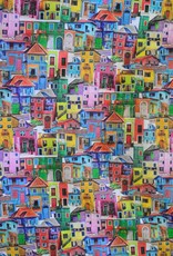 Colourful Houses Extra Breite Dekorationsstoff